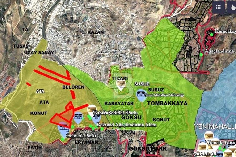 YENİMAHALLE SUSUZ BELÖREN PROJESİNDE 600M2 HİSSE