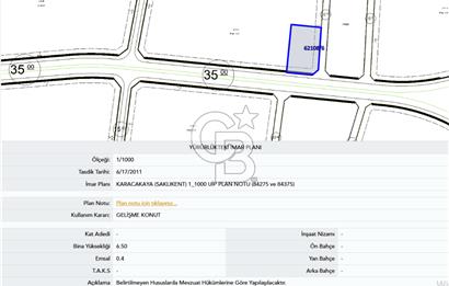 KARACAKAYA VİLLA BÖLGESİNDE HİSSELİ SATILIK VİLLA ARSASI