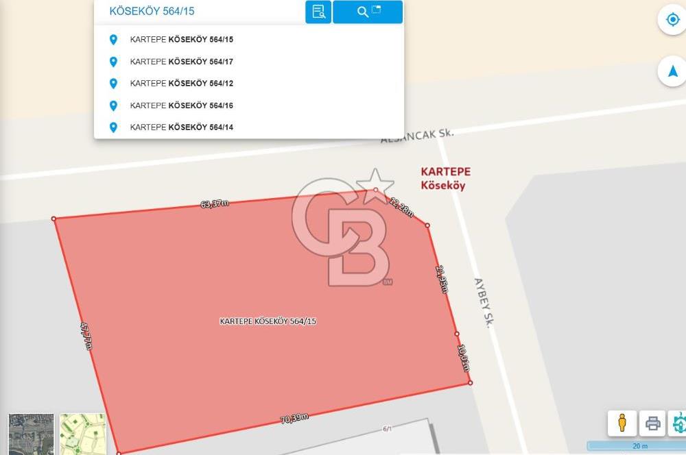 KARTEPE KÖSEKÖYDE 3048 m² SANAYİ İMARLI YATIRIMLIK ARSA