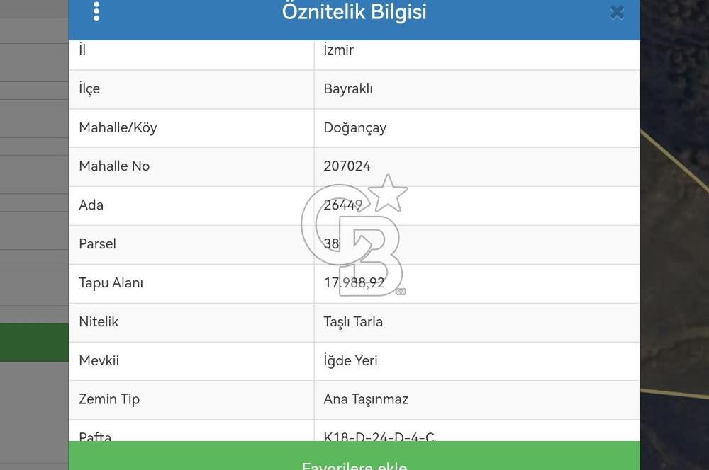 Yatırım fırsatı! Panoramik Körfez Manzaralı 18 Dönem Tarla