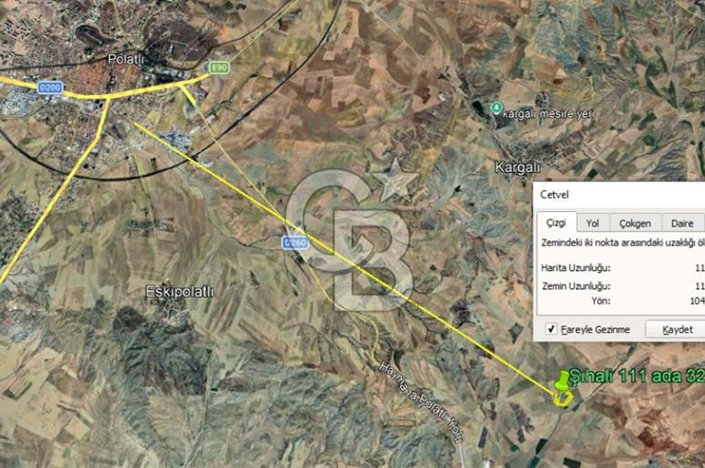 ANKARA POLATLI ŞIHALİ MAHALLESİNDE SATILIK 70 DÖNÜM TARLA