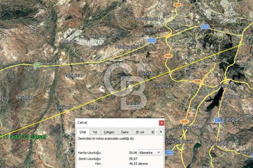 ANKARA POLATLI ŞIHALİ MAHALLESİNDE SATILIK 70 DÖNÜM TARLA