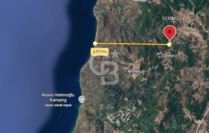 ÇANAKKALE DEMİRCİ KÖYÜNDE SATILIK KAZ DAĞLARINDA 5018M2 TARLA