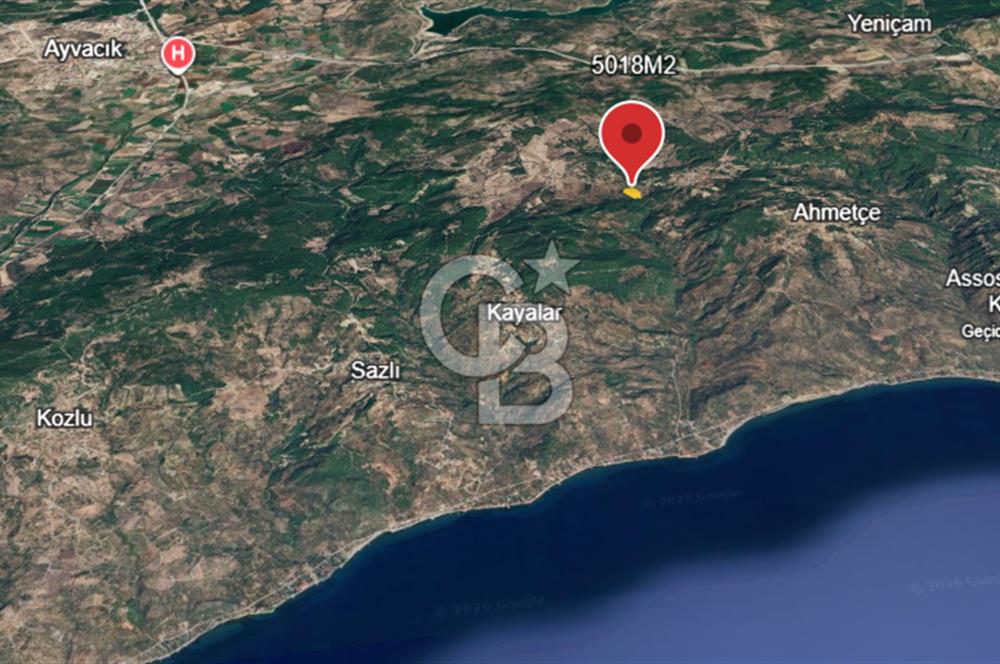 ÇANAKKALE DEMİRCİ KÖYÜNDE SATILIK KAZ DAĞLARINDA 5018M2 TARLA