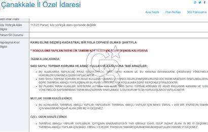 ÇANAKKALE DEMİRCİ KÖYÜNDE SATILIK KAZ DAĞLARINDA 5018M2 TARLA