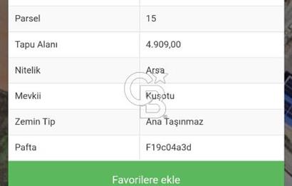 Çerkezköy Veliköy OSB. Satılık 4.909 M2 Sanayi İmarlı Arsa