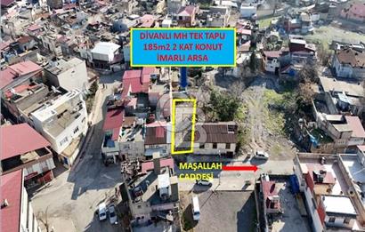 CB'DEN DİVANLI MH CADDE ÜZERİ (185m2) SATILIK KONUT İMARLI ARSA