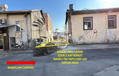 CB'DEN DİVANLI MH CADDE ÜZERİ (185m2) SATILIK KONUT İMARLI ARSA