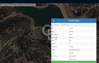 Korkuteli YELTEN de Ormana bitişik 2800m2 Takasa açık
