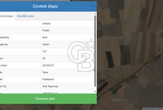 YATIRIM FIRSATI POLATLI SİVRİ TEK TAPU SATILIK TARLA - 8 - 340320