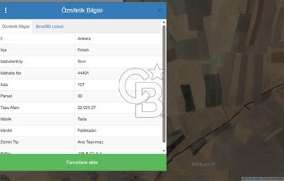 YATIRIM FIRSATI POLATLI SİVRİ TEK TAPU SATILIK TARLA