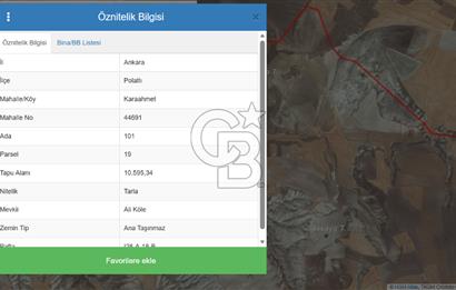 YATIRIM FIRSATI POLATLI KARAAHMET SATILIK TEK TAPU TARLA