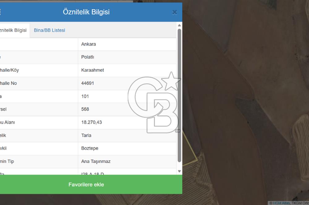 YATIRIM FIRSATI POLATLI KARAAHMET SATILIK TEK TAPU TARLA