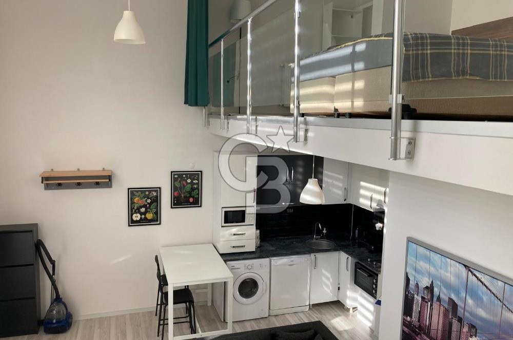 Seyrek Stüdyo City de Bahçe Katı Loft 1+1 Kiralık Daire