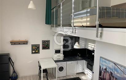 Seyrek Stüdyo City de Bahçe Katı Loft 1+1 Kiralık Daire