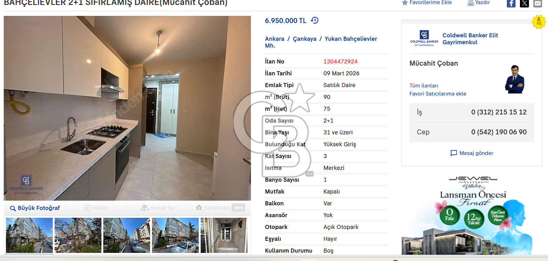 BAHÇELIEVLER 2+1 SIFIRLAMIŞ DAIRE(Mücahit Çoban)