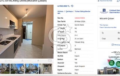 BAHÇELIEVLER 2+1 SIFIRLAMIŞ DAIRE(Mücahit Çoban)