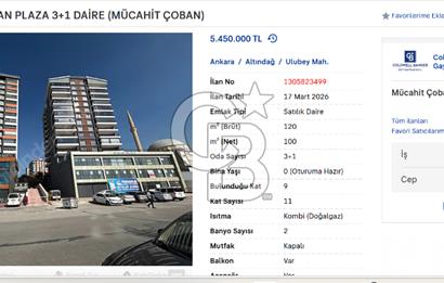 SİTELER -ULUBEY BARAN PLAZA 3+1 DAİRE (MÜCAHİT ÇOBAN)