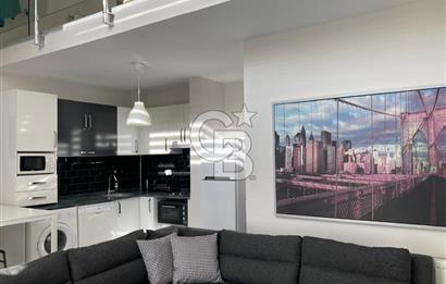 Seyrek Stüdyo City de Bahçe Katı Loft 1+1 Kiralık Daire