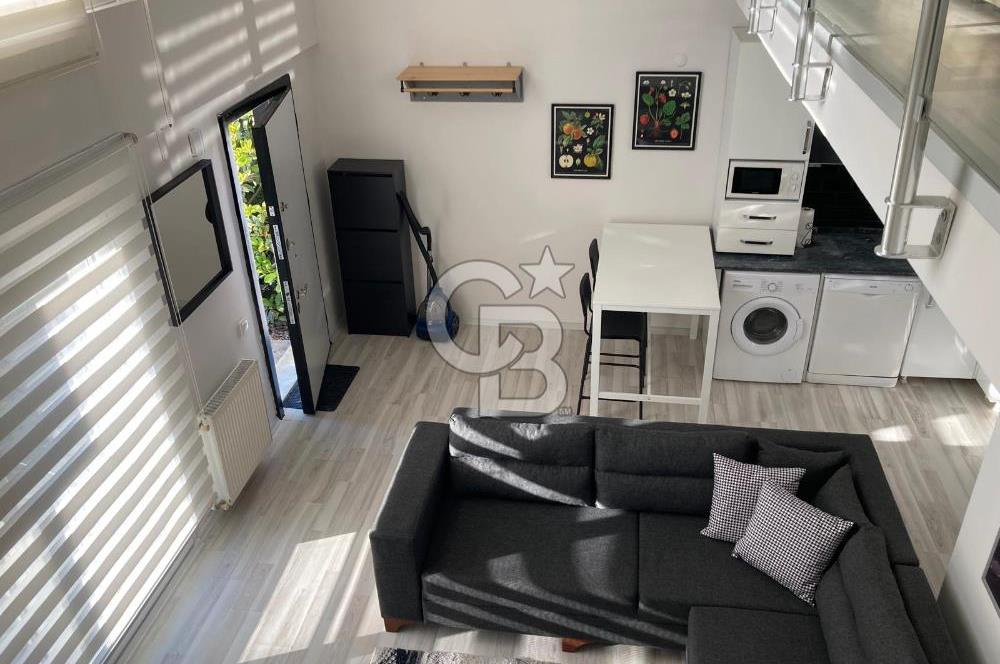 Seyrek Stüdyo City de Bahçe Katı Loft 1+1 Kiralık Daire