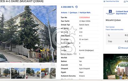 HÜRRİYET CADDESİ 4+1 DAİRE (MÜCAHİT ÇOBAN)