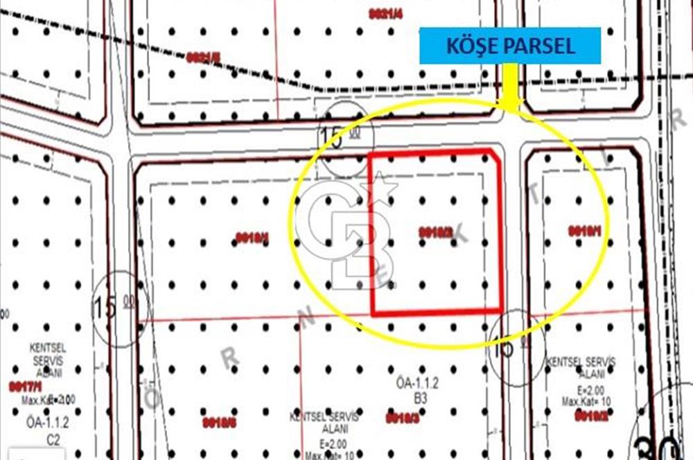 CB'DEN TEK TAPU KENTSEL SERVİS ALAN İMARLI SATILIK TİCARİ ARSA