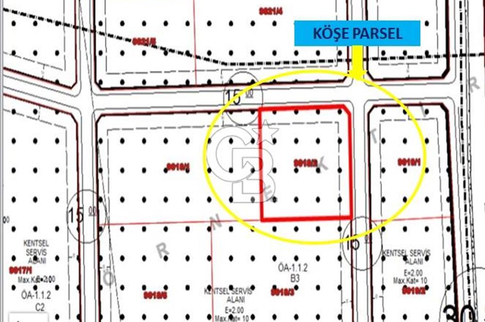 CB'DEN TEK TAPU KENTSEL SERVİS ALAN İMARLI SATILIK TİCARİ ARSA