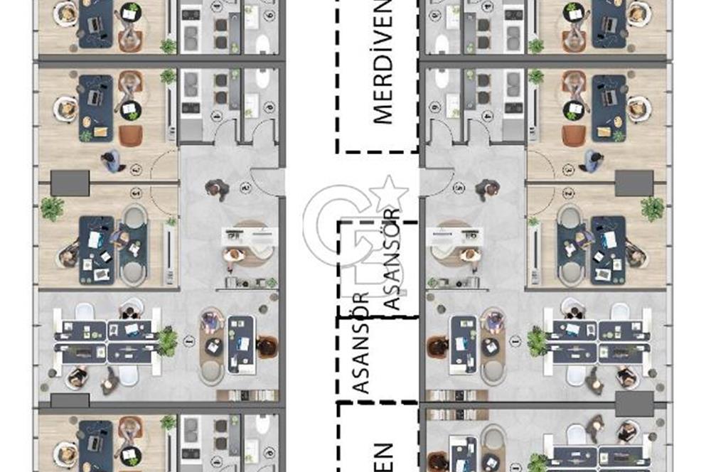 CB'DEN ANA CADDE ÜZERİ TAŞ PLAZA'DA SATILIK ARA KAT DAİRE