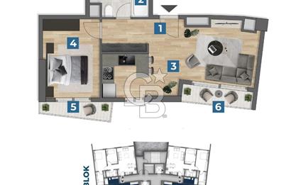 Çiğli Yakakent'te Nevora Yaşam Sitesi 1+1 Satılık Daire