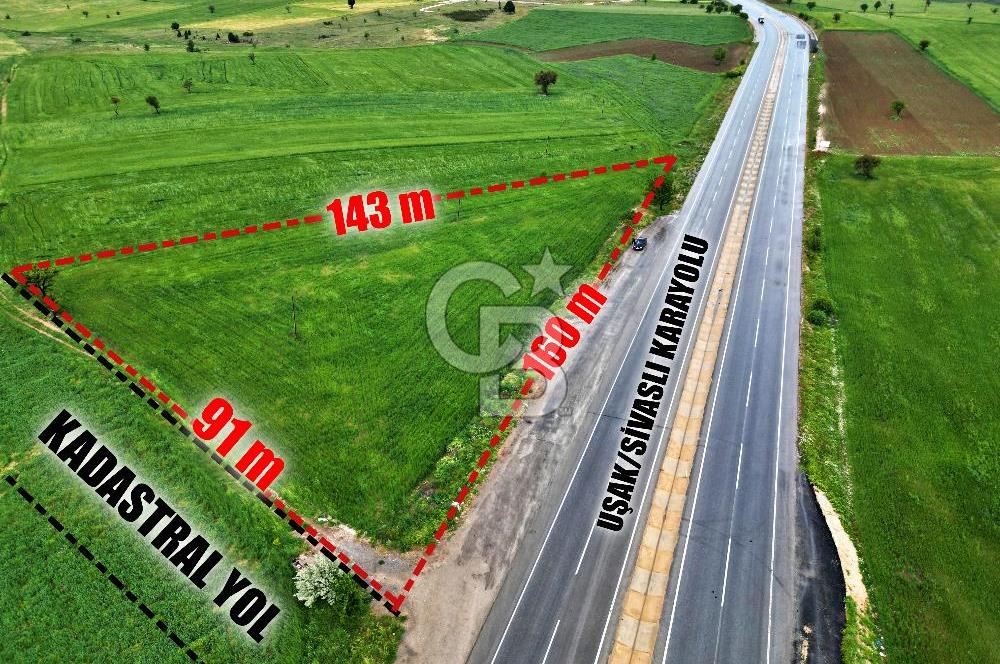 YAPAĞILAR'DA UŞAK/DENİZLİ KARAYOLUNA 160m CEPHELİ SATILIK TARLA