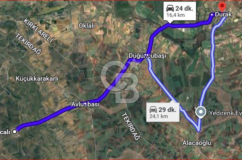 Hayrabolu Duğcalı Mahallesinde 3182m2 3 kat imarlı Satılık Arsa