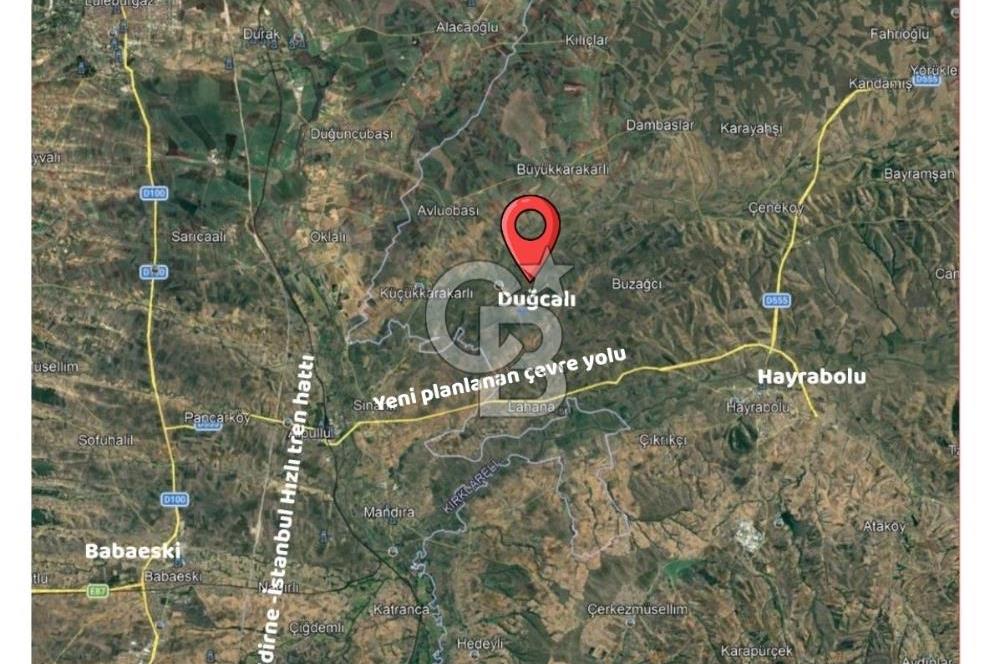 Hayrabolu Duğcalı Mahallesinde 3182m2 3 kat imarlı Satılık Arsa