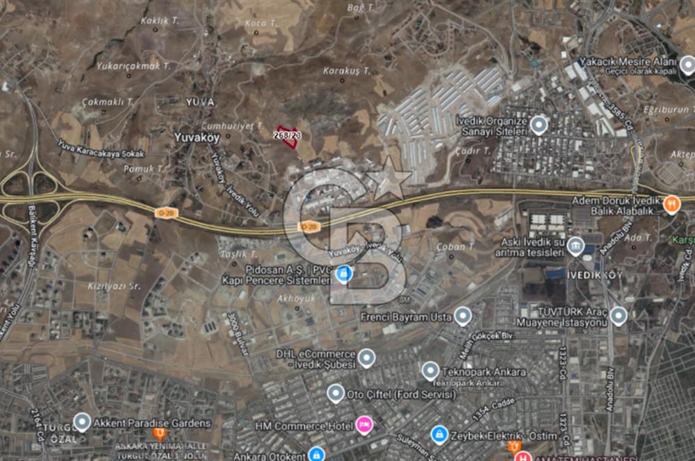 YENİMAHALLE YUVADA İMAR SINIRINDA TİCARİ PARSELLERE KOMŞU