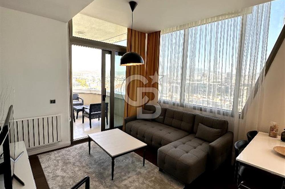 FOLKART TOWERS A KULE EŞYALI, BALKONLU KİRALIK 1+1 DAİRE