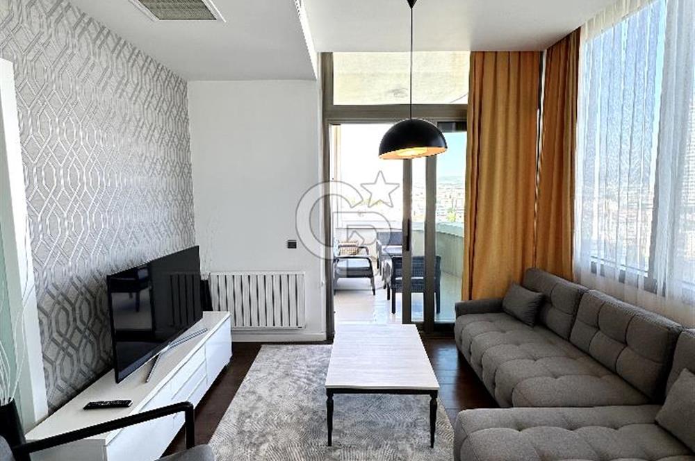 FOLKART TOWERS A KULE EŞYALI, BALKONLU KİRALIK 1+1 DAİRE