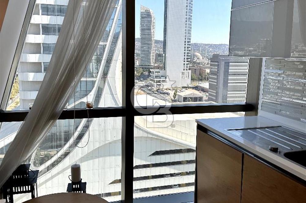 FOLKART TOWERS A KULE EŞYALI, BALKONLU KİRALIK 1+1 DAİRE