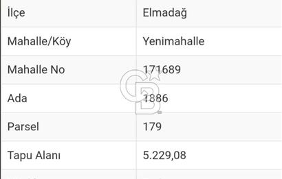 Ankara Elmadağ Yenimahalle Satılık Tarla 5229 m²