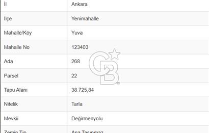 YENİMAHALLE YUVADA İMAR SINIRINDA TİCARİ PARSELLERE KOMŞU