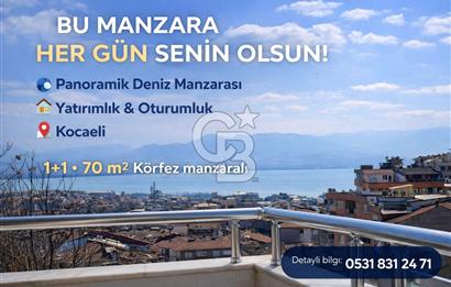 İZMİTTE PANORAMİK KÖRFEZ MANZARALI 1+1 SATILIK FIRSAT DAİRE