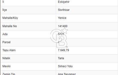 SİVRİHİSAR HIZIRBEY DE YOLA CEPHE İMARLI TEK TAPU SATILIK ARSA