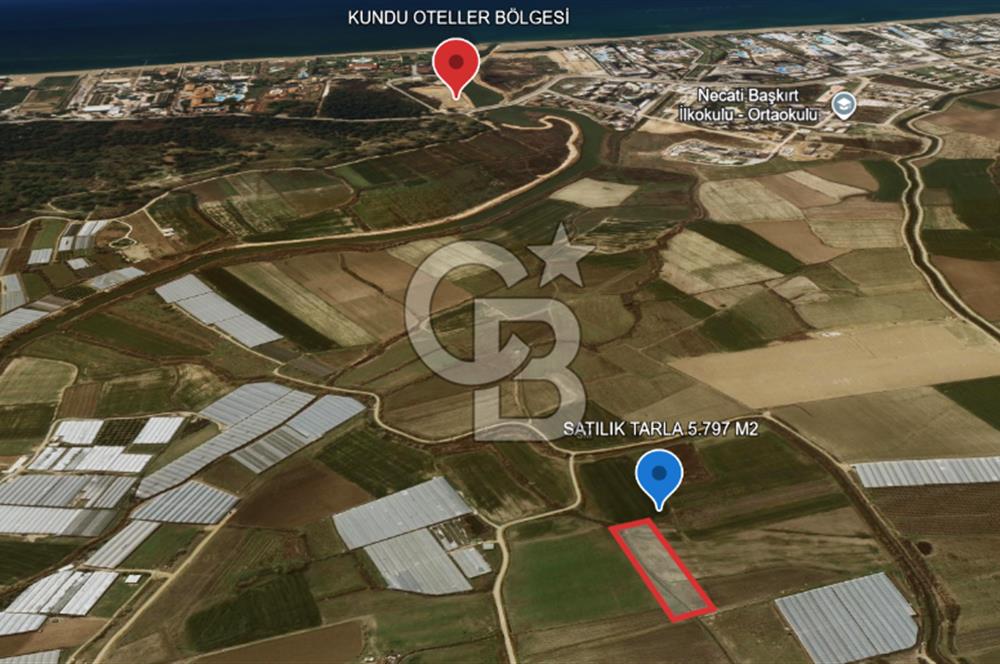 KUNDU OTELLER BÖLGESİ YAKINI 5.797 M2 TEK TAPU TARLA
