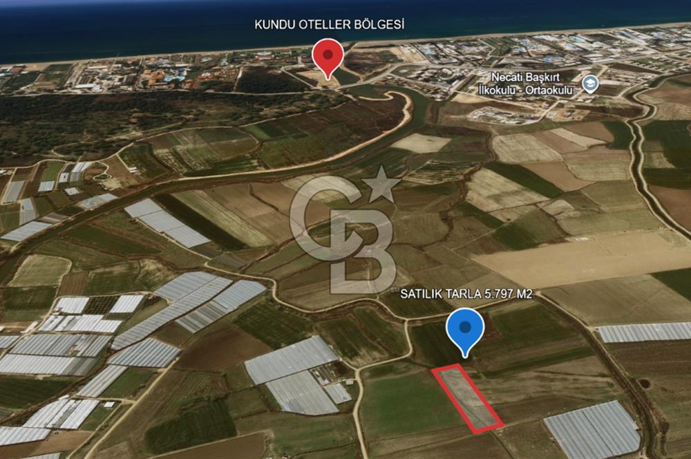KUNDU OTELLER BÖLGESİ YAKINI 5.797 M2 TEK TAPU TARLA