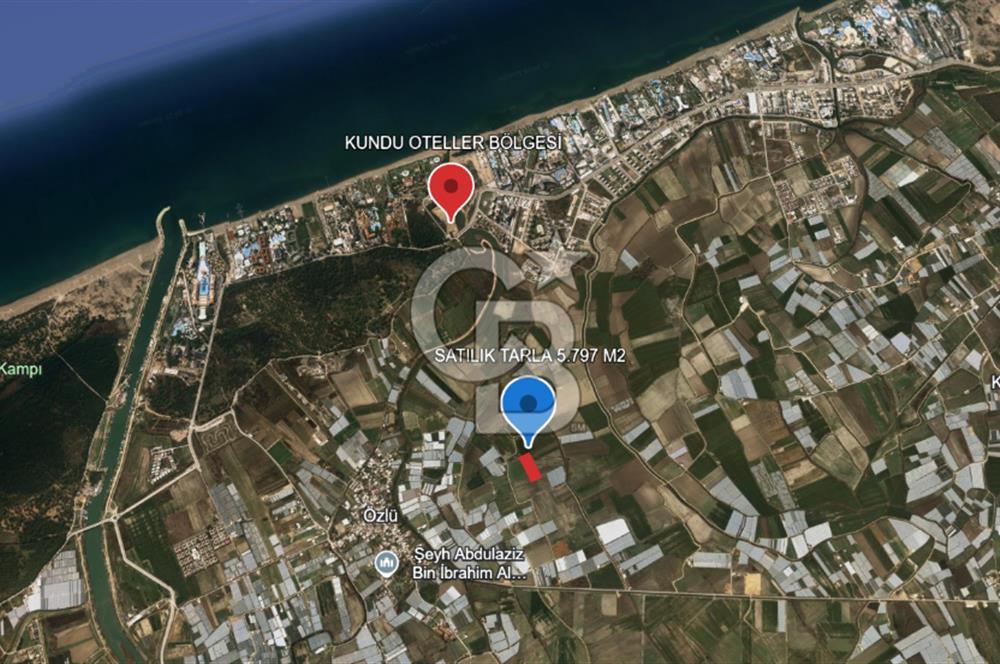 KUNDU OTELLER BÖLGESİ YAKINI 5.797 M2 TEK TAPU TARLA