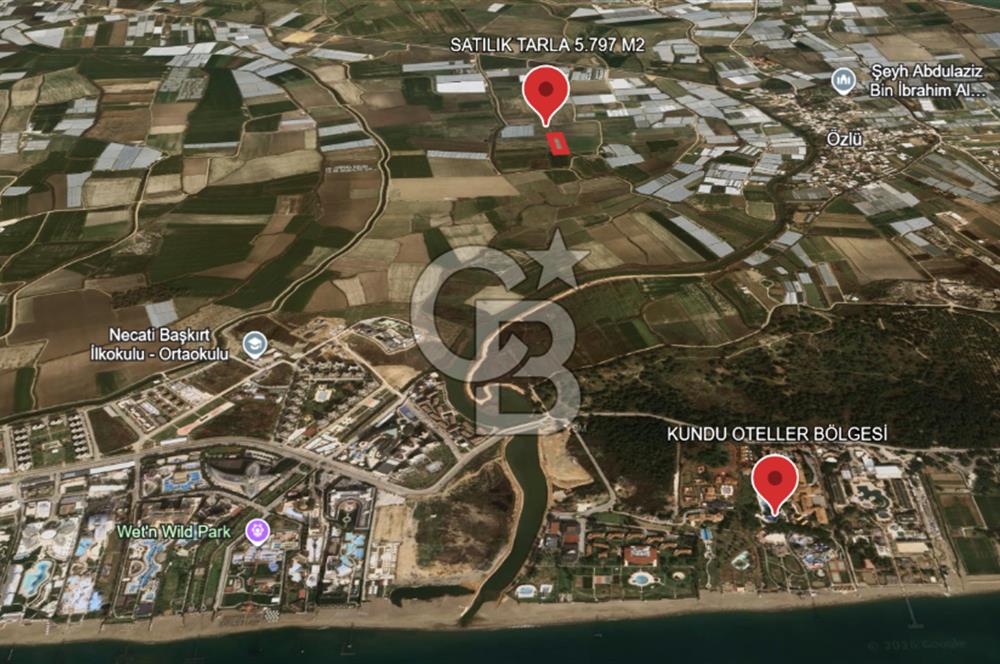 KUNDU OTELLER BÖLGESİ YAKINI 5.797 M2 TEK TAPU TARLA