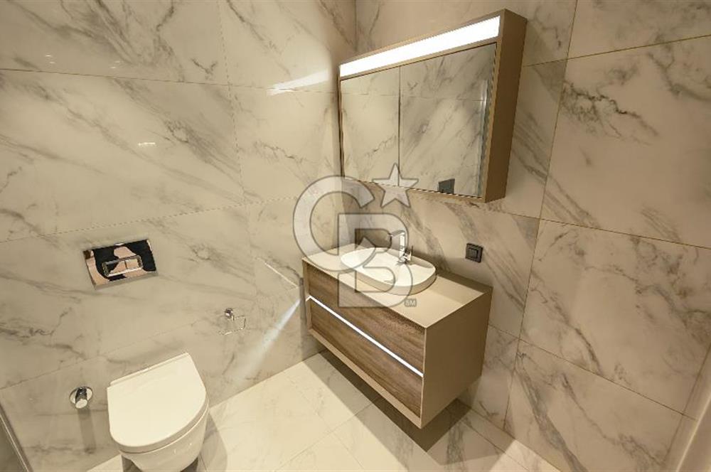 Evora İzmir Balkonlu Kısmi Deniz Manzaralı Kiralık 1+1 Daire