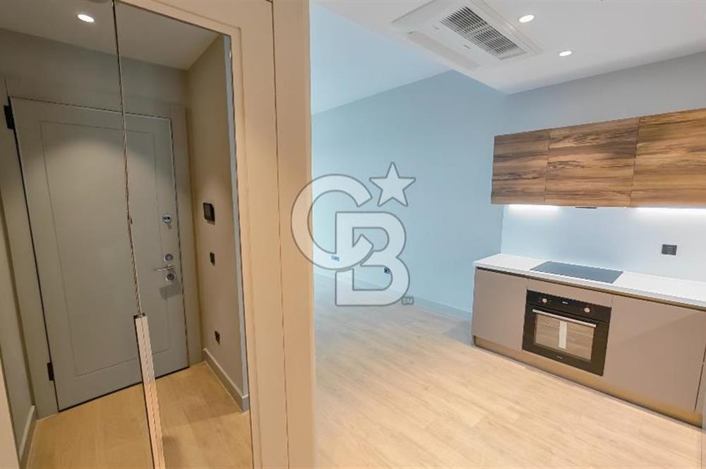 Evora İzmir Balkonlu Kısmi Deniz Manzaralı Kiralık 1+1 Daire