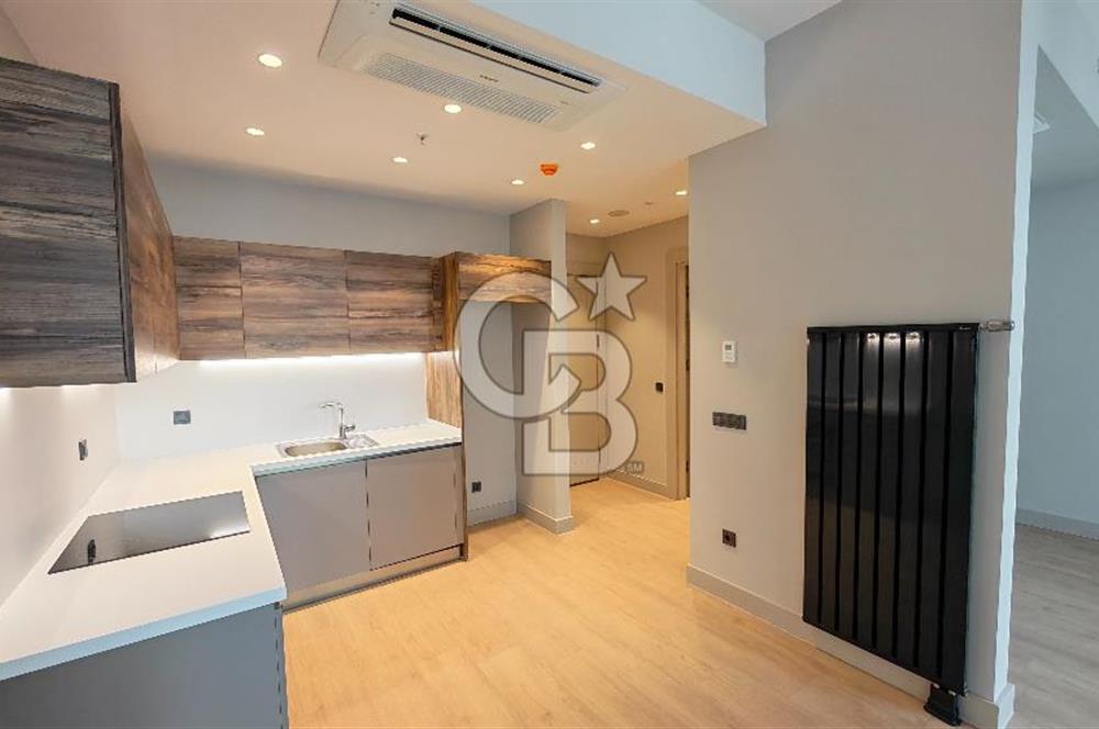 Evora İzmir Balkonlu Kısmi Deniz Manzaralı Kiralık 1+1 Daire