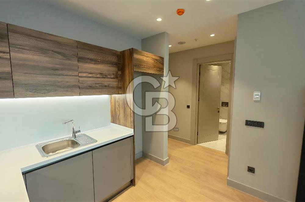 Evora İzmir Balkonlu Kısmi Deniz Manzaralı Kiralık 1+1 Daire