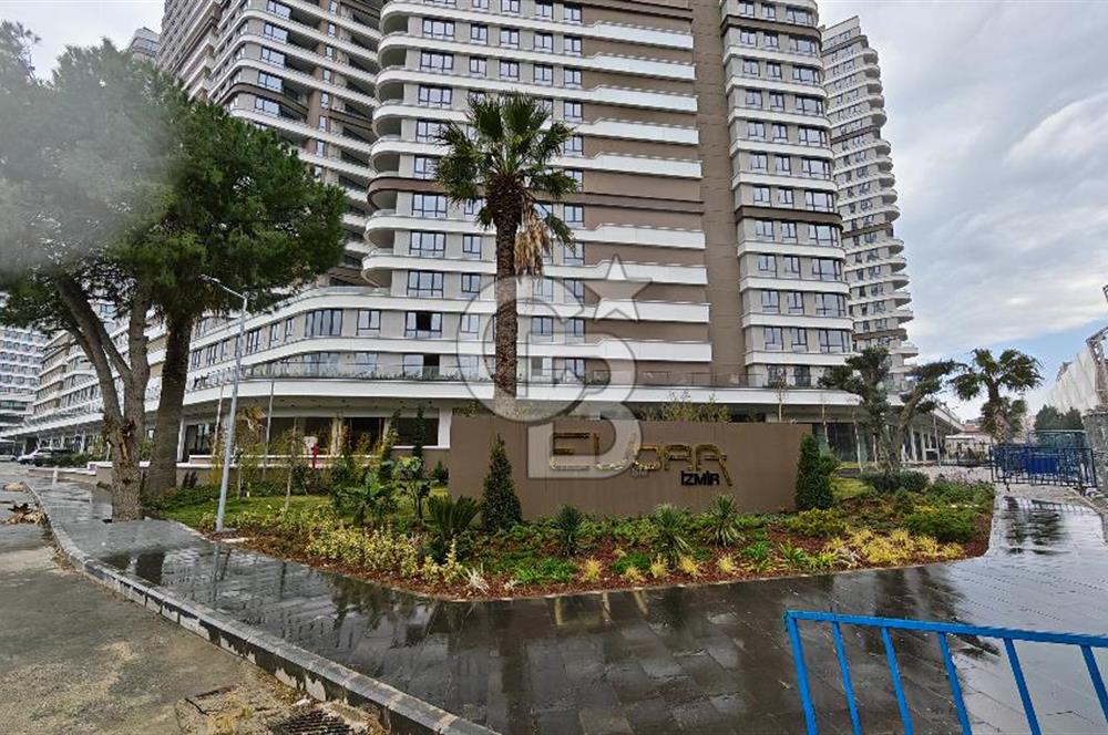 Evora İzmir Balkonlu Kısmi Deniz Manzaralı Kiralık 1+1 Daire