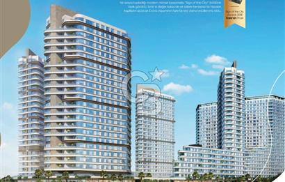 Evora İzmir Balkonlu Kısmi Deniz Manzaralı Kiralık 1+1 Daire